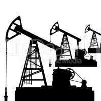 oil pump jack. oil industry equipment. vector illustration.