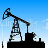 oil pump jack. oil industry equipment. vector illustration.