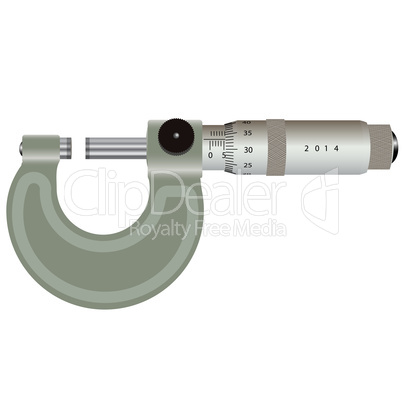 micrometer isolated on a white background. vector illustration.