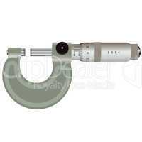 micrometer isolated on a white background. vector illustration.