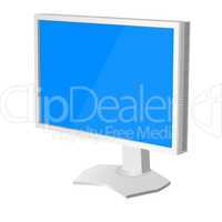 lcd tv  monitor on white background. vector illustration