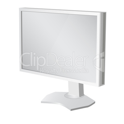 lcd tv  monitor on white background. vector illustration