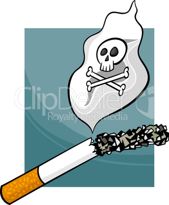 smoking harms cartoon illustration