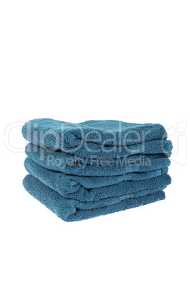 blue towels folded