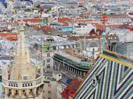 Blick vom Stephansdom in Wien