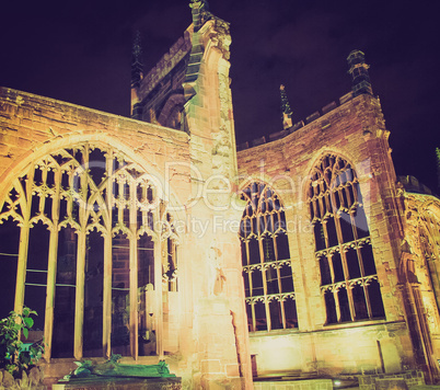retro look coventry cathedral ruins