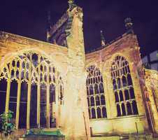 retro look coventry cathedral ruins