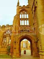 retro looking coventry cathedral ruins