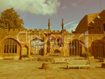 retro looking coventry cathedral ruins