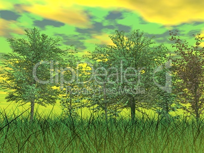 green nature - 3d render