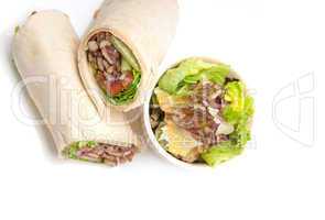 kafta shawarma chicken pita wrap laufrolle sandwich