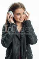 Junges Mädchen mit Kopfhörer