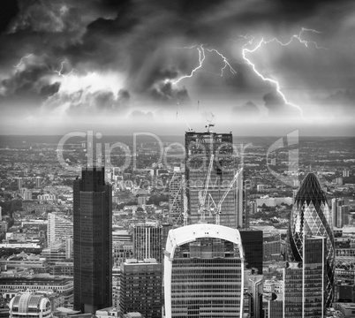 Storm over London skyline