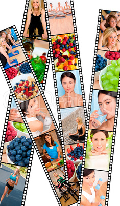 montage healthy women female lifestyle & eating