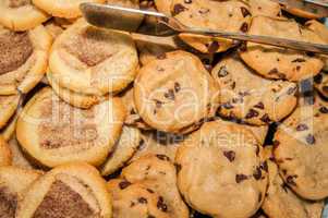 chocolate chip cookies and sneaker doodle cookies