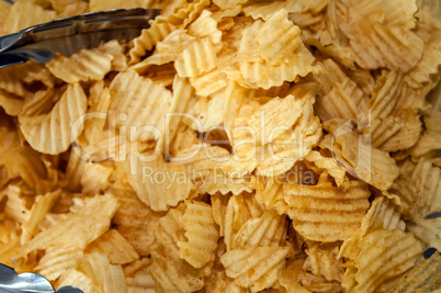 closeup of a bowl with potato chips