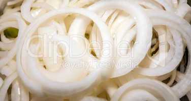 sliced onions prepared