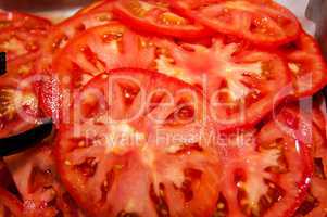 healthy natural food, background. tomatoes slices