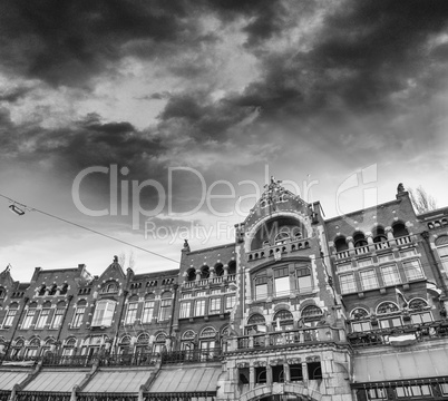 Amsterdam, The Netherlands. Beautiful classic city architecture