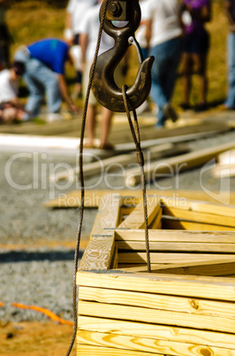 construction crane at a job site