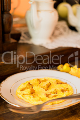 have breakfast omelette with chanterelles