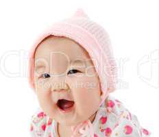 portrait of happy asian baby girl