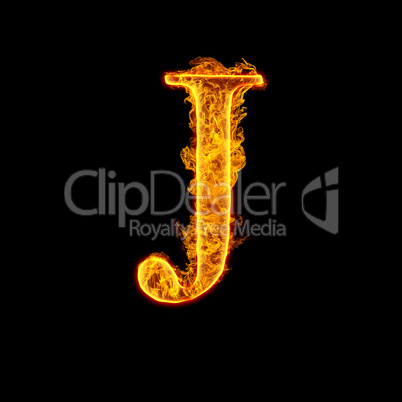 fire alphabet letter j