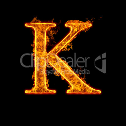 fire alphabet letter k