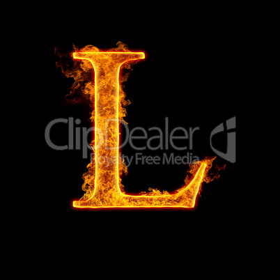 fire alphabet letter l