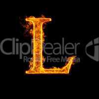 fire alphabet letter l