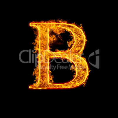 fire alphabet letter b
