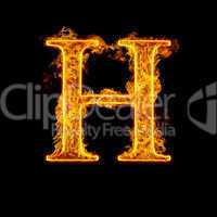 fire alphabet letter h