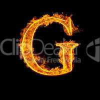 fire alphabet letter g