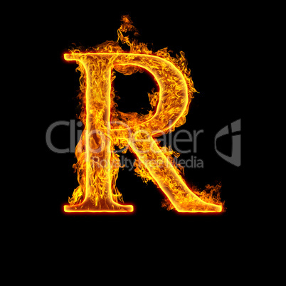 fire alphabet letter r