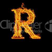 fire alphabet letter r