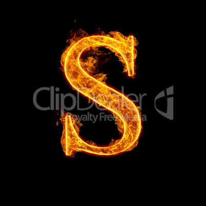 fire alphabet letter s