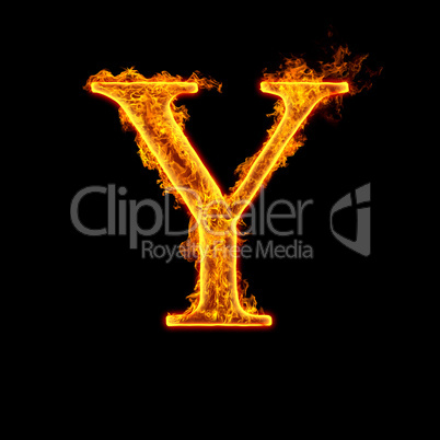 fire alphabet letter y