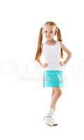 Cute little girl posing in casual clothes