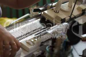 Modern machine for knitting on weaving mill