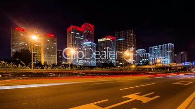 jianwai soho buildings and cbd at night in beijing,china