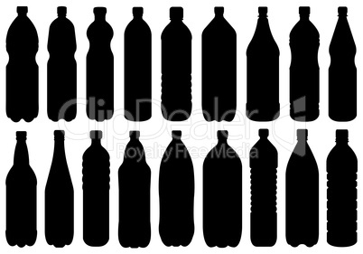 Set of different bottles