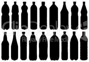 Set of different bottles