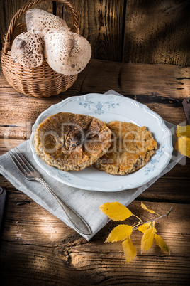 roasted parasol mushroom