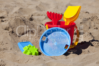 Nahaufnahme von Strandspielzeug
