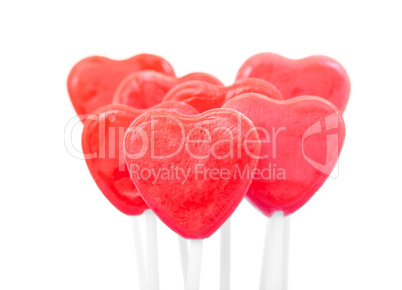 red heart lollipops