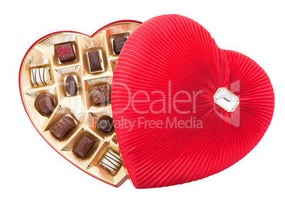 valentine chocolates with clipping path