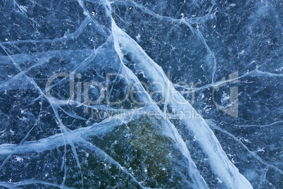 blue cracked ice background