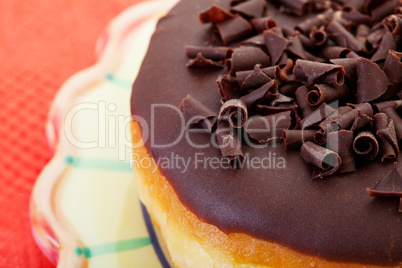 chocolate bismark doughnut