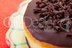 chocolate bismark doughnut