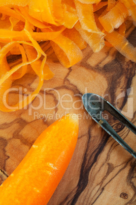 peeling carrots